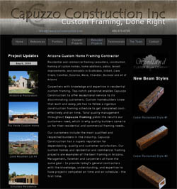 A Website theme / design custom built for Capuzzo Construction