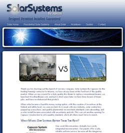 Arizona Solar Contracting Website Design by Mesa Web Designer Joshua Jacoby