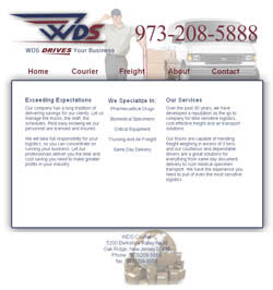 WDSNJ website design, for a messenger company