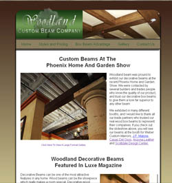 Website Designed for a custom wood box beam business