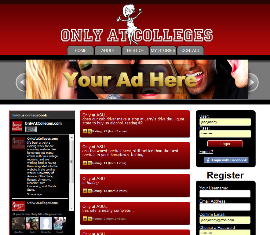 Social Media Website Designed And Developed By Mesa Arizona Website Designer And Developer Joshua Jacoby