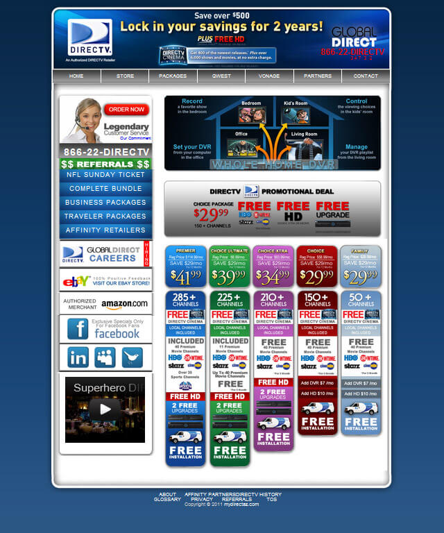 Direct TV Ecommerce Website Arizona