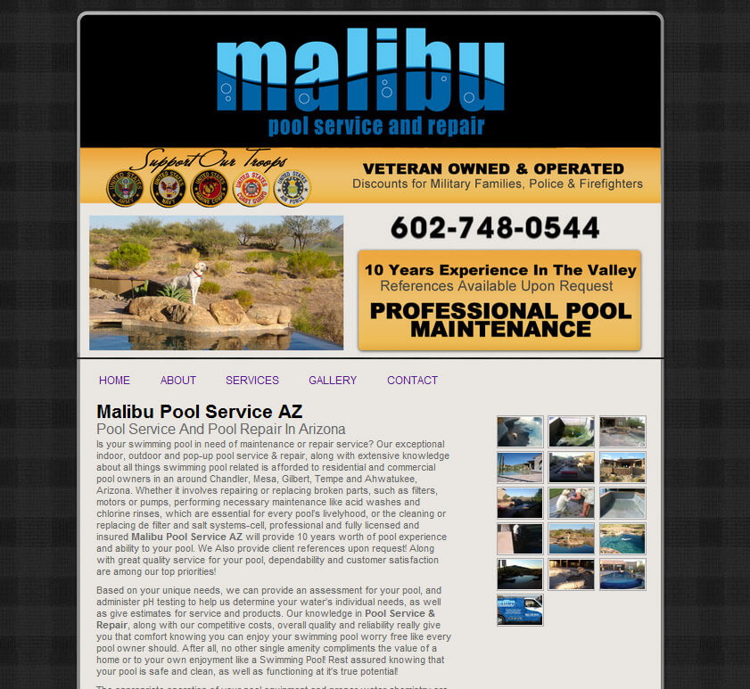 Malibu Pool Service Chandler Arizona