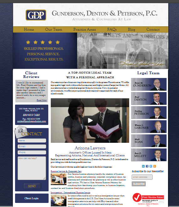 Mesa business lawyers web design and seo