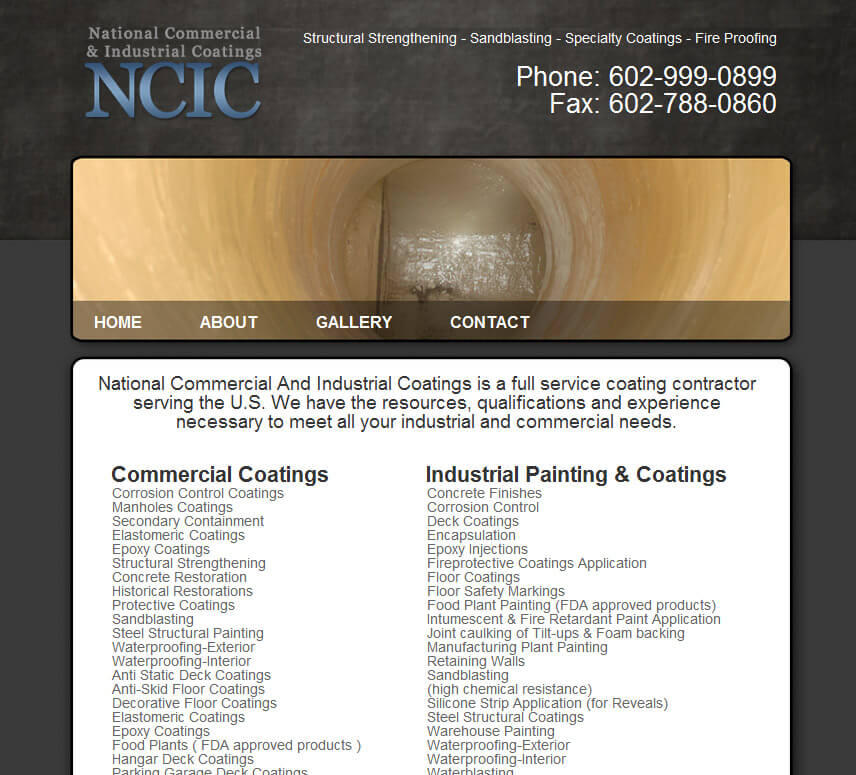 NCIC Phoenix Arizona Wordpress Design