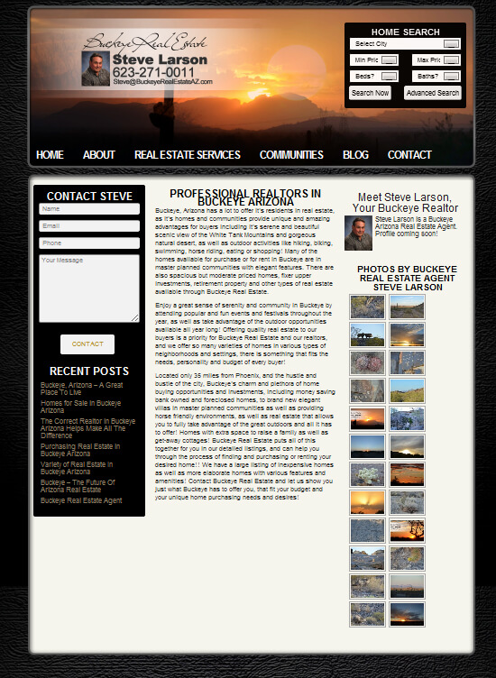 Buckeye real-estate wordpress design Arizona