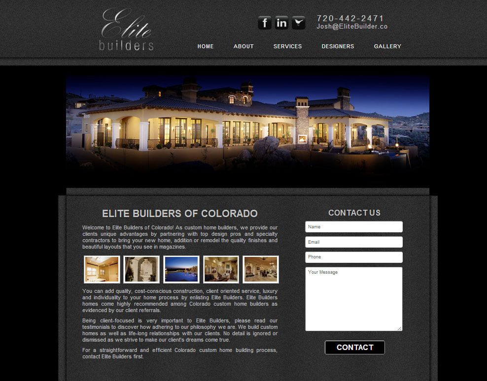 Elite Builders Custom Wordpress Web Design