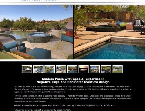 Website Designed For Sapphire Pools AZ