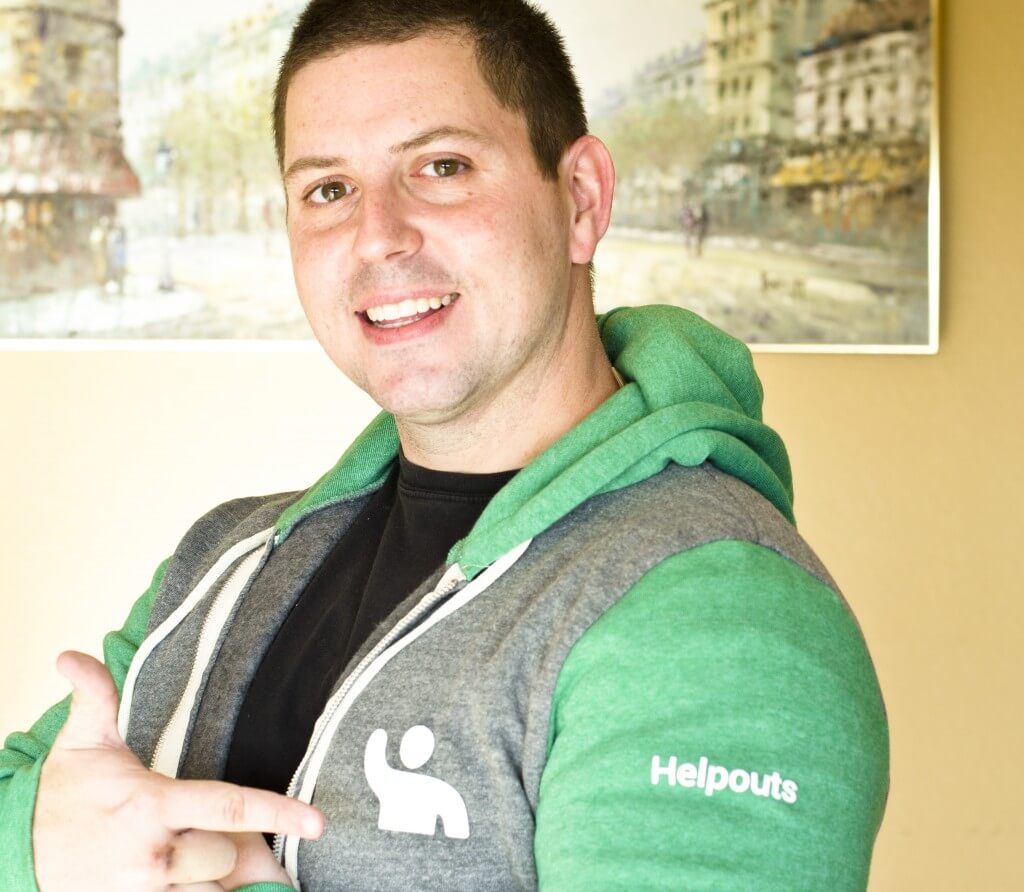 Joshua Jacoby in a Hoodie sent to him by the Google Helpouts team